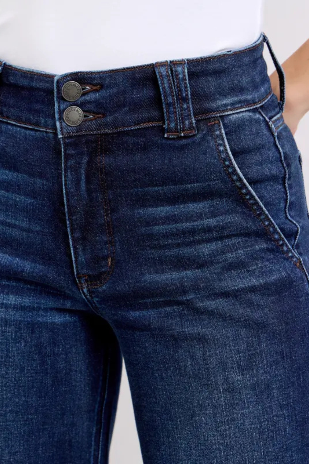 High Waist Wide Leg Tummy Control Jeans