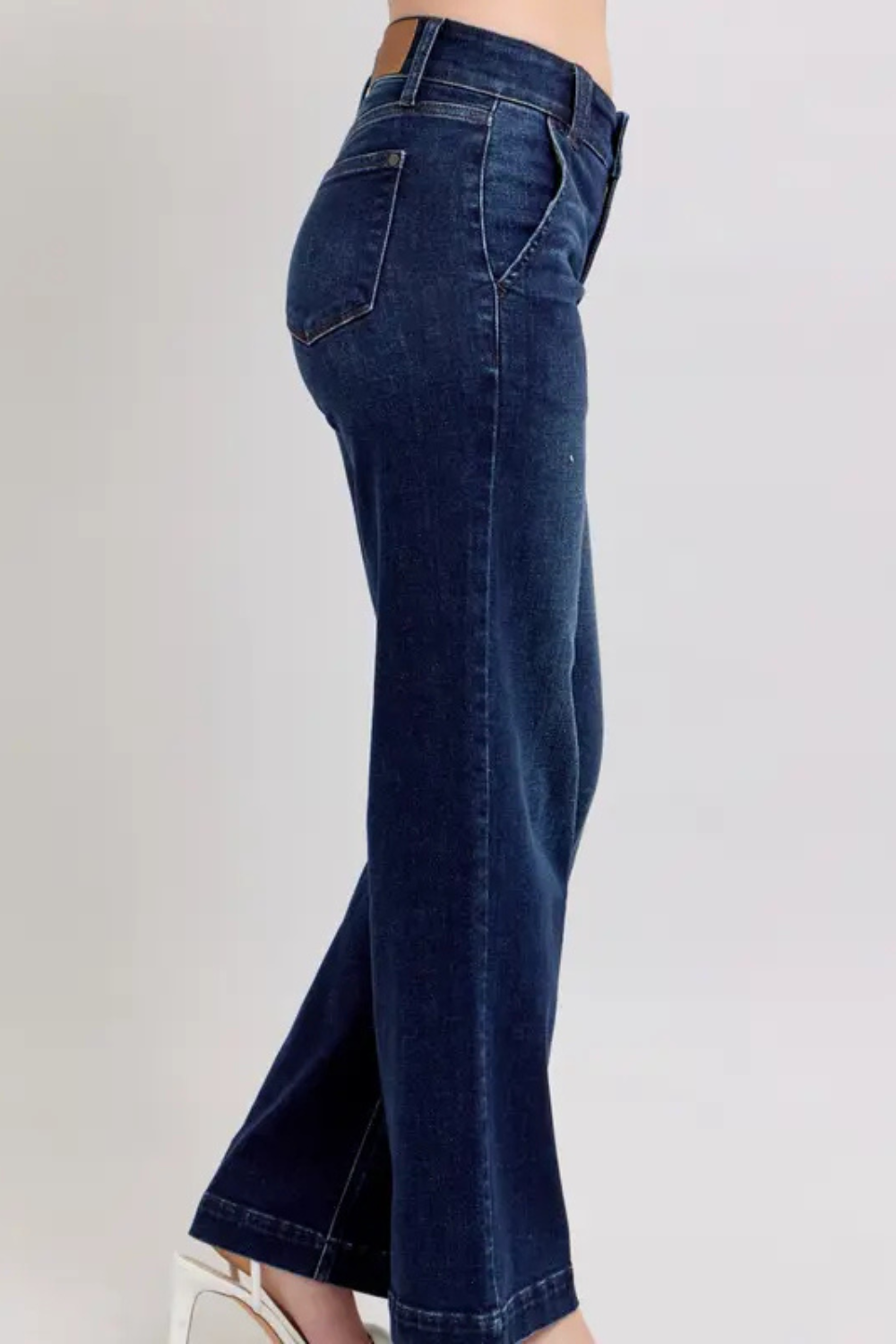 High Waist Wide Leg Tummy Control Jeans